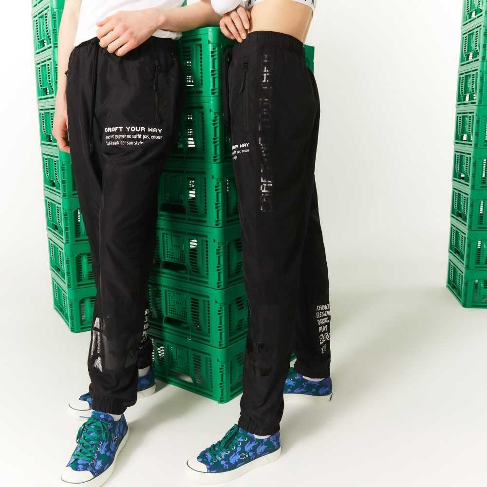 Black Lacoste LIVE x Minecraft Nylon Trackpants | IZBMKH-605