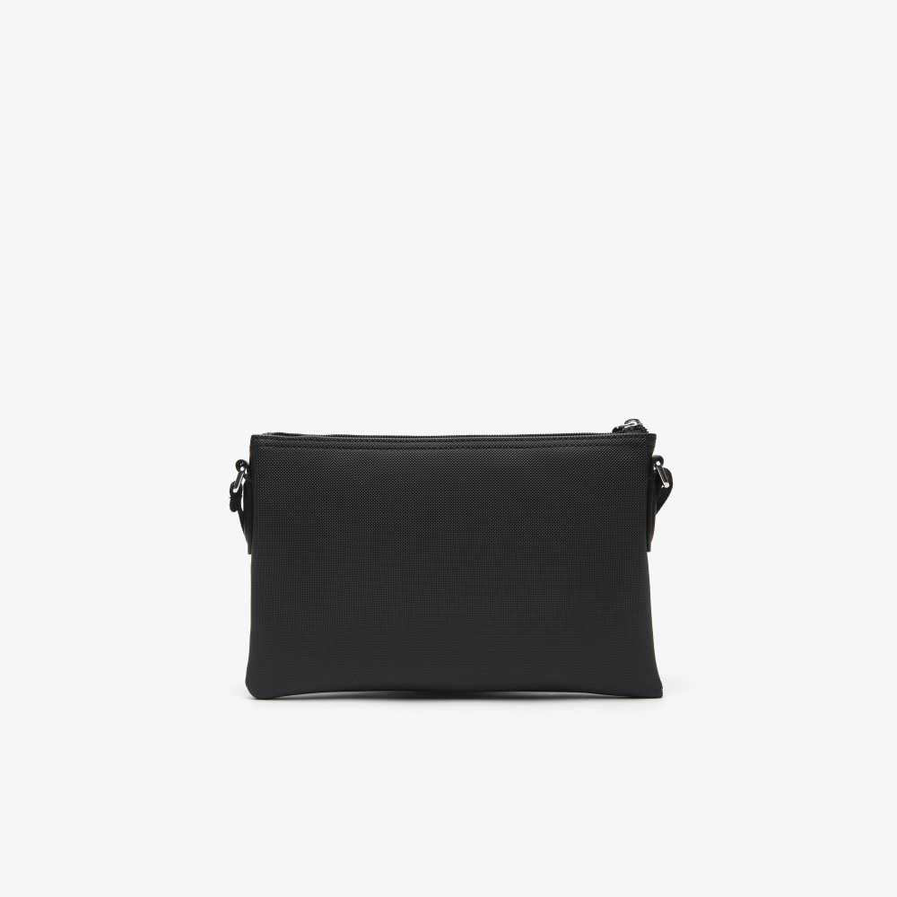 Black Lacoste L.12.12 Concept Flat Crossover Bag | YDQUXS-754