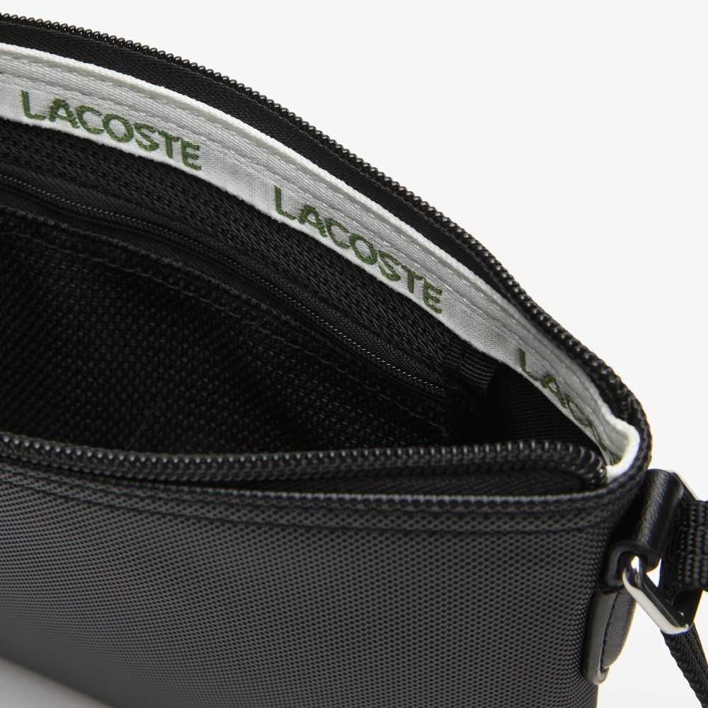 Black Lacoste L.12.12 Concept Flat Crossover Bag | YDQUXS-754