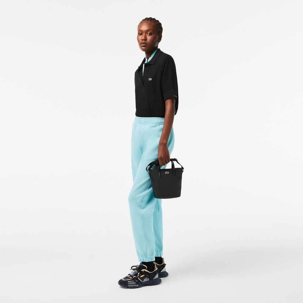 Black Lacoste L.12.12 Concept Petit Pique Coated Canvas Mini Zip Tote Bag | XWUZJD-148