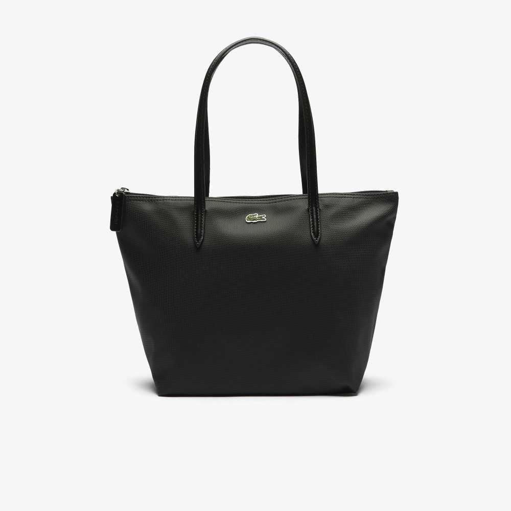 Black Lacoste L.12.12 Concept Small Zip Tote Bag | LATIUJ-049