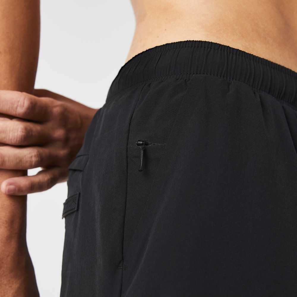 Black Lacoste Light Swim Trunks | QCYPHA-671