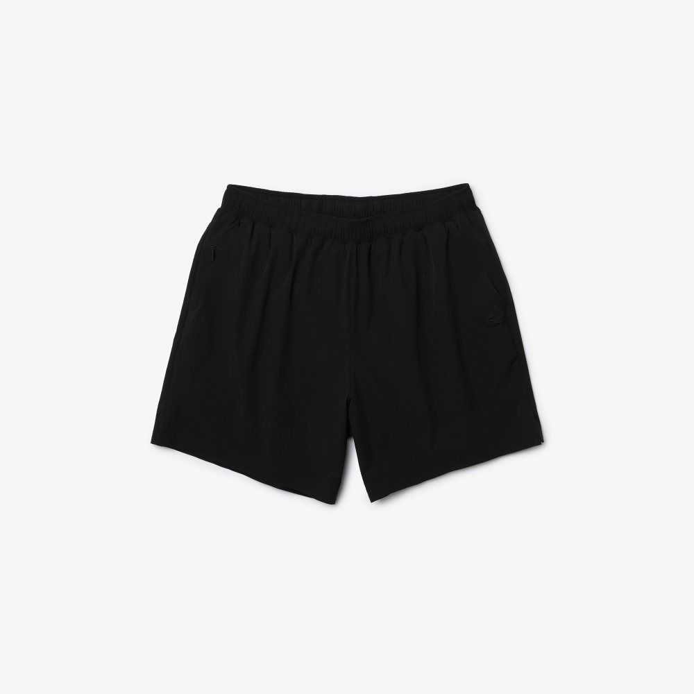 Black Lacoste Light Swim Trunks | QCYPHA-671