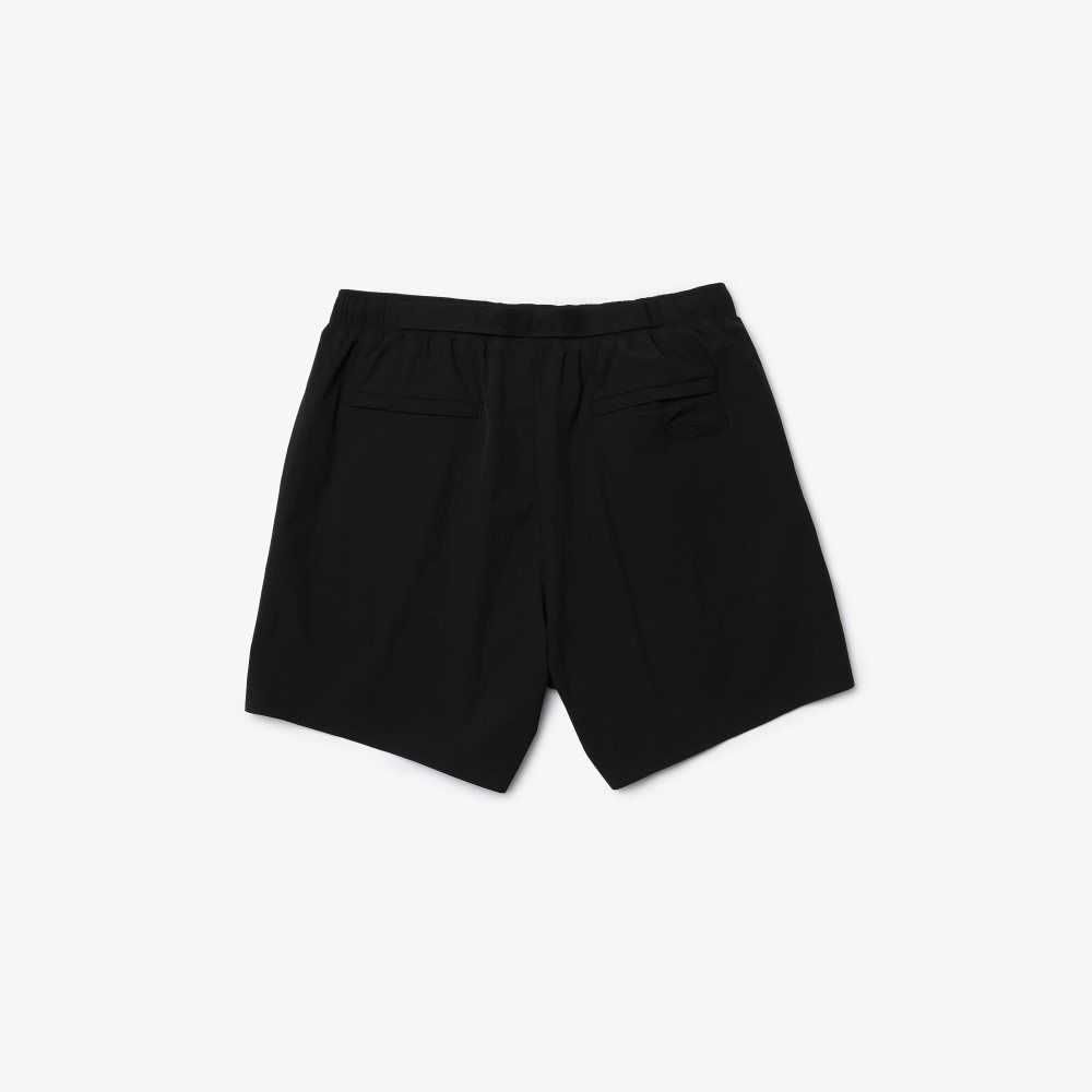 Black Lacoste Light Swim Trunks | QCYPHA-671