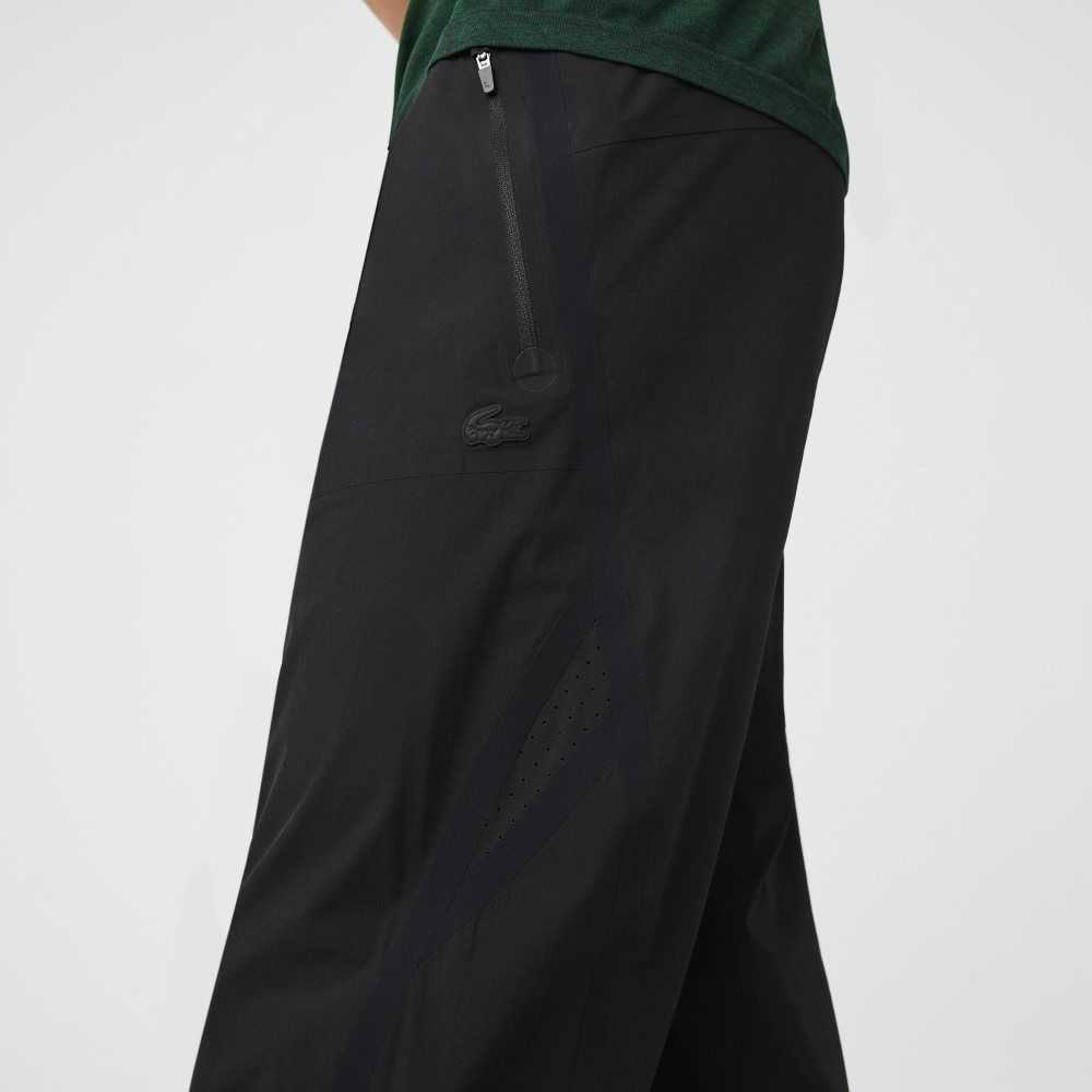 Black Lacoste Light Trackpants | OIQXGS-951