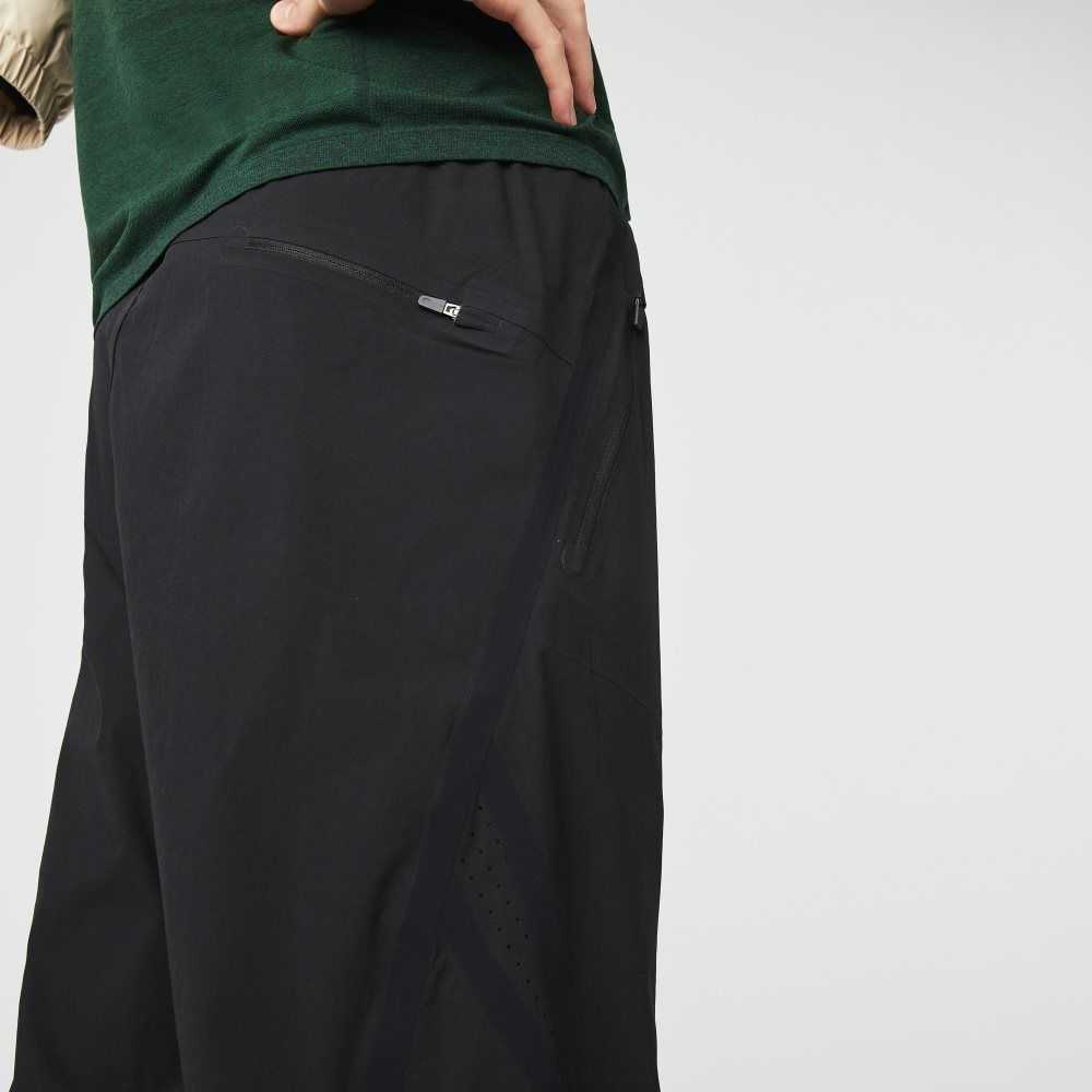 Black Lacoste Light Trackpants | OIQXGS-951