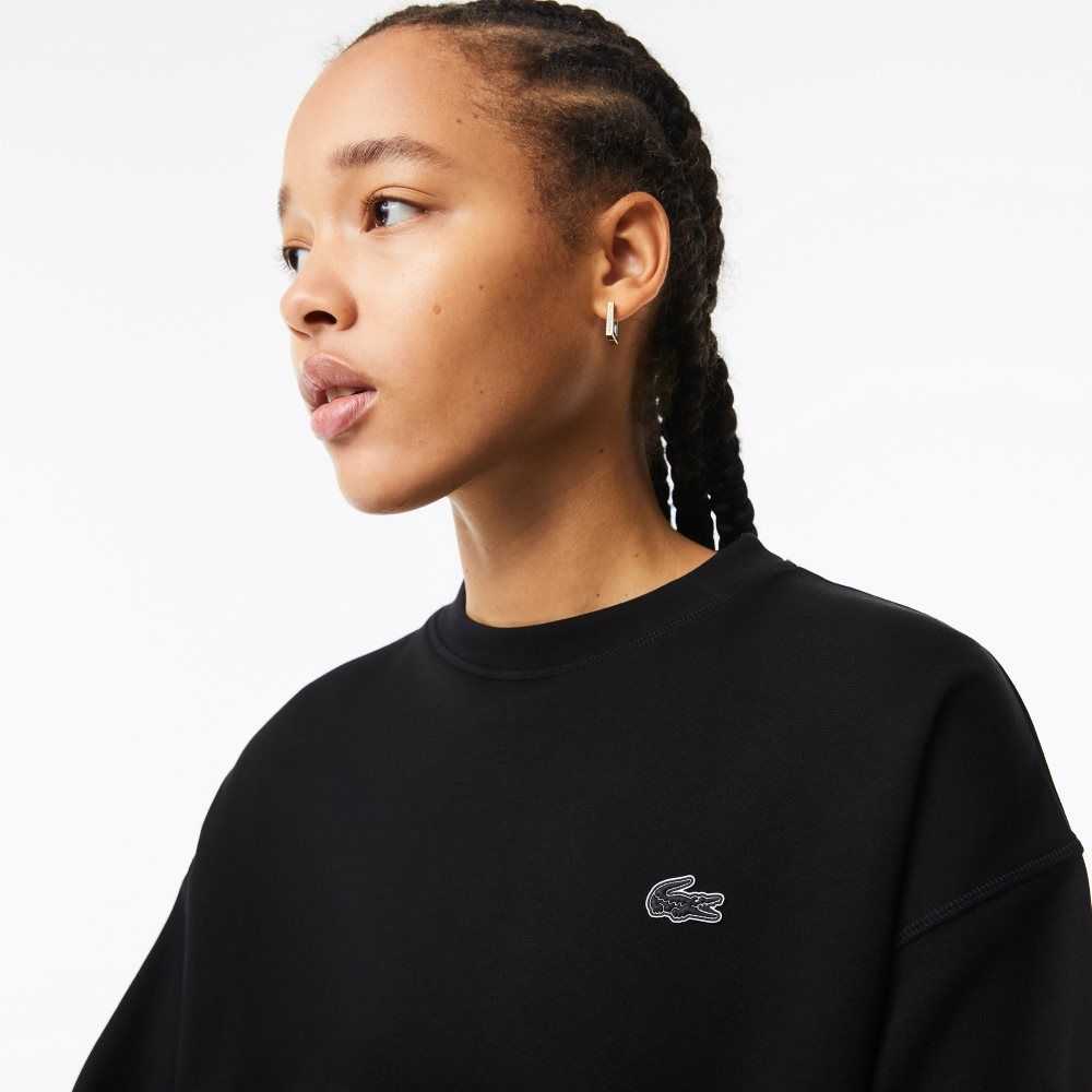 Black Lacoste Logo Back Sweatshirt | ADMORP-136