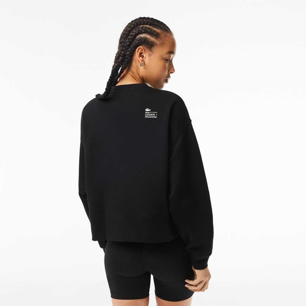 Black Lacoste Logo Back Sweatshirt | ADMORP-136