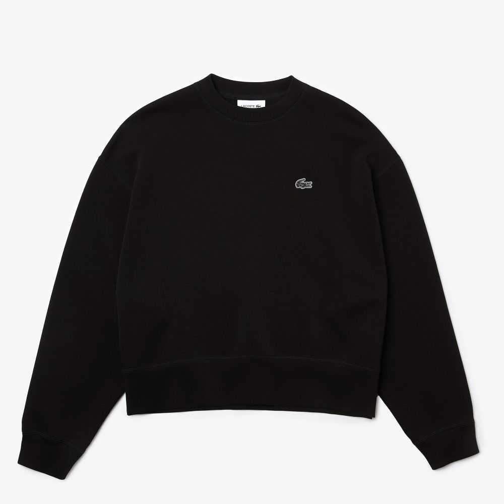 Black Lacoste Logo Back Sweatshirt | ADMORP-136