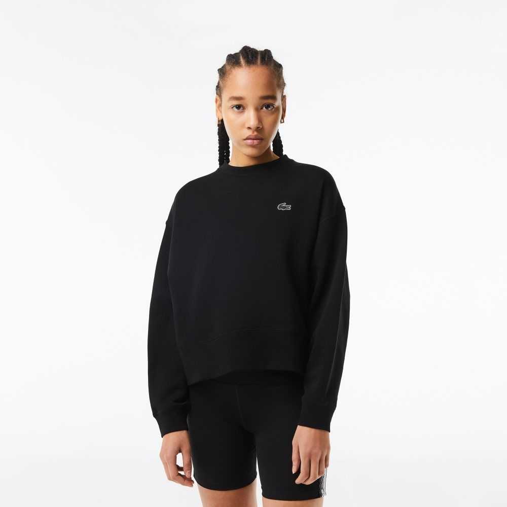 Black Lacoste Logo Back Sweatshirt | ADMORP-136