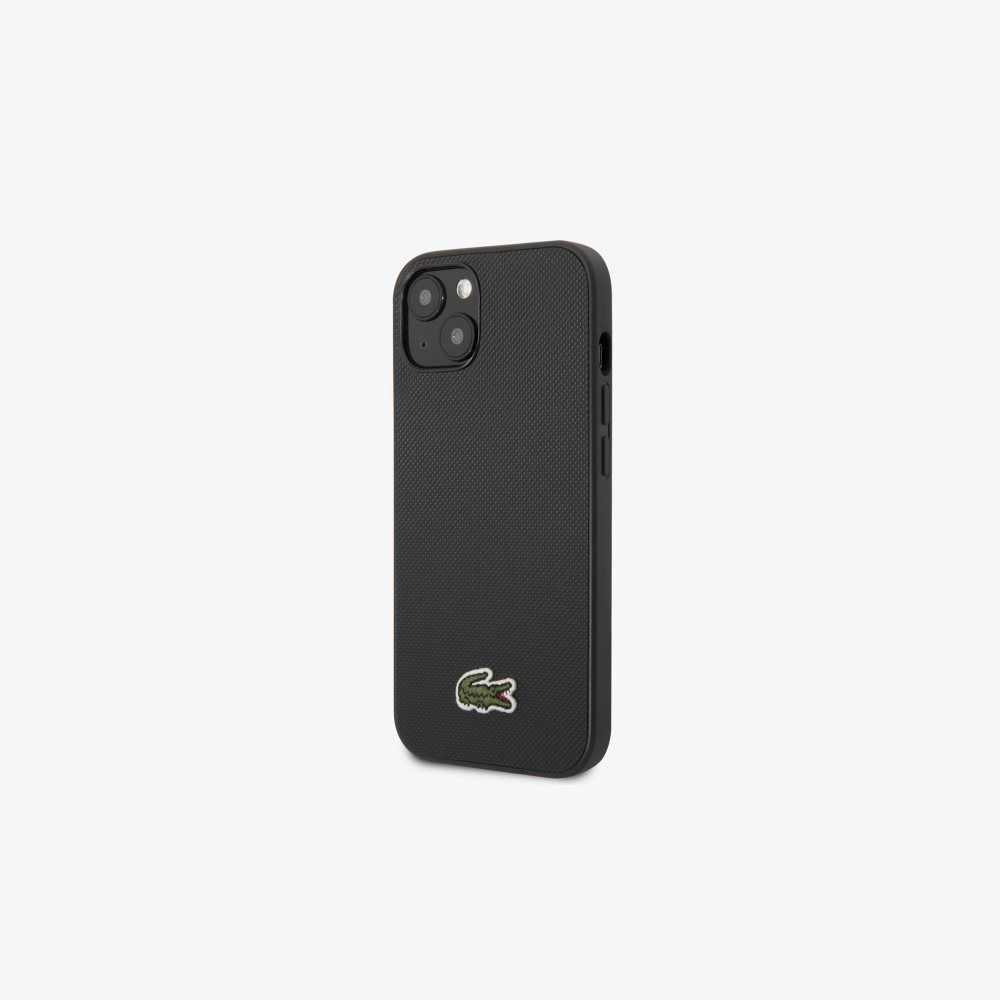 Black Lacoste Petit Pique Effect iPhone 14 Case | VBCFMJ-730