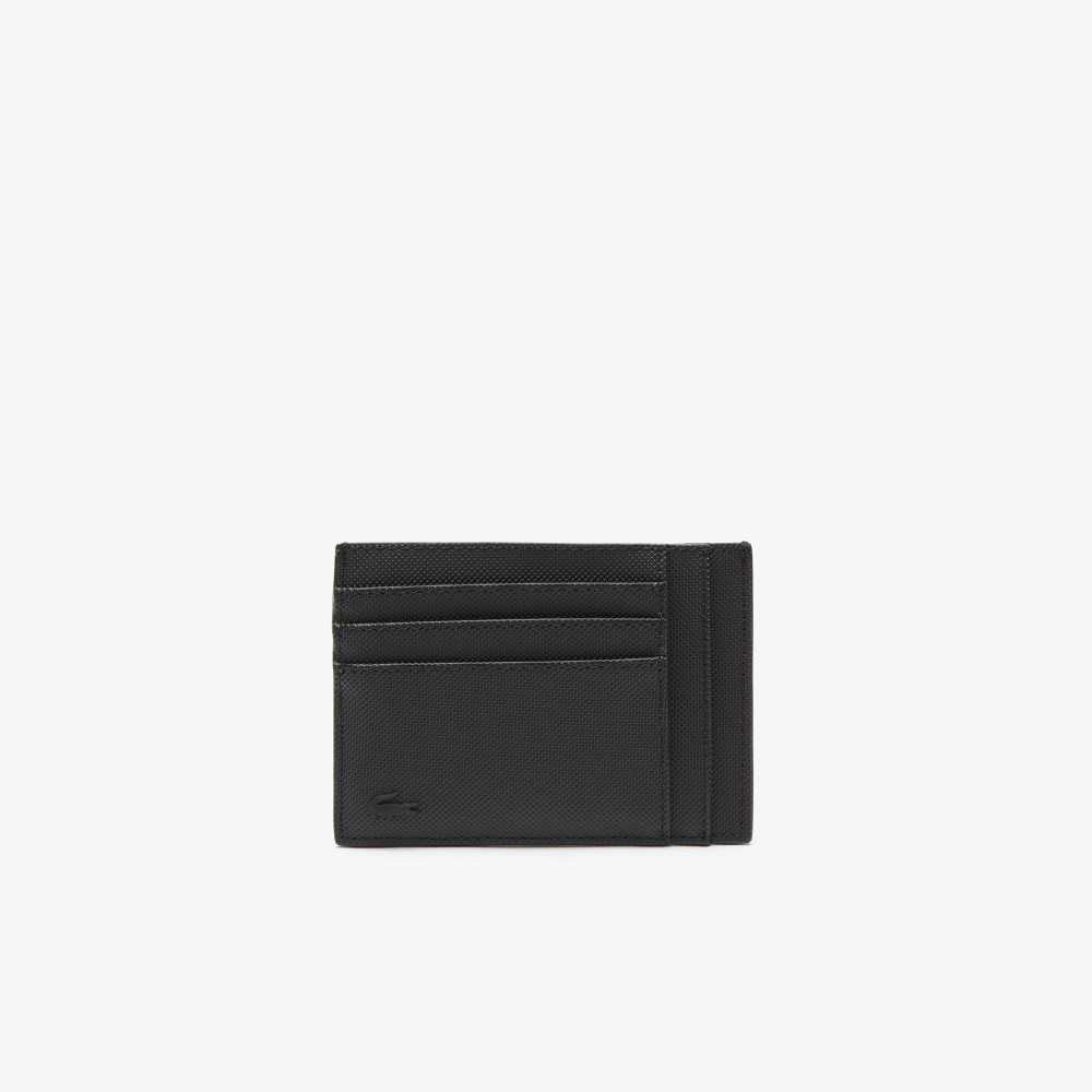 Black Lacoste RFID Protect 6 Slot Card Holder | JTKGMD-948