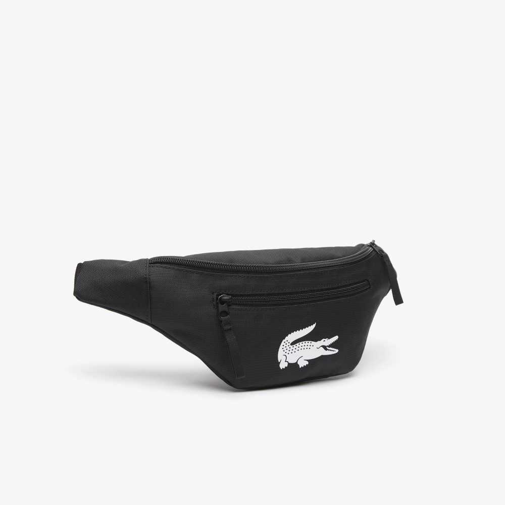 Black Lacoste Recycled Fiber Belt Bag | TSNYDF-247