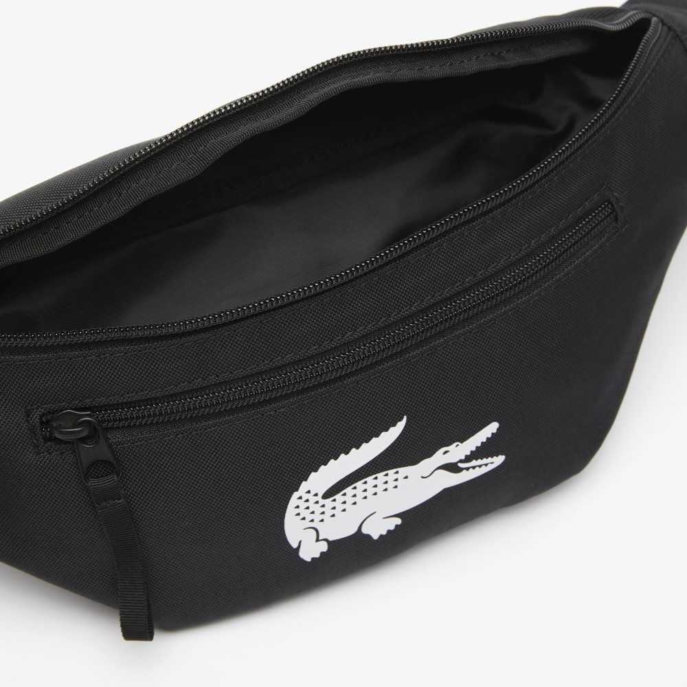 Black Lacoste Recycled Fiber Belt Bag | TSNYDF-247