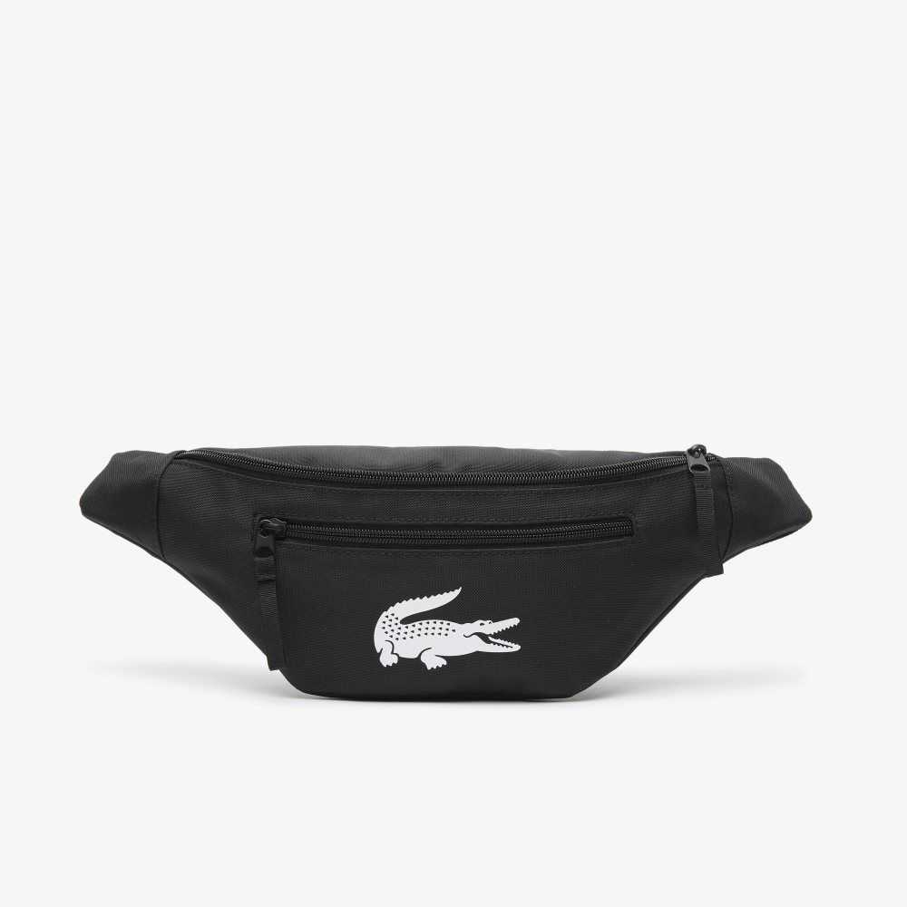 Black Lacoste Recycled Fiber Belt Bag | TSNYDF-247