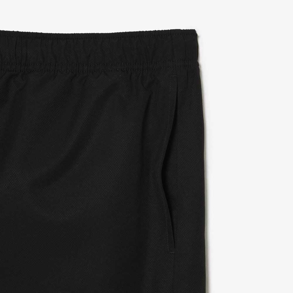 Black Lacoste SPORT Big Fit Jersey Lined Shorts | MTDAGH-109