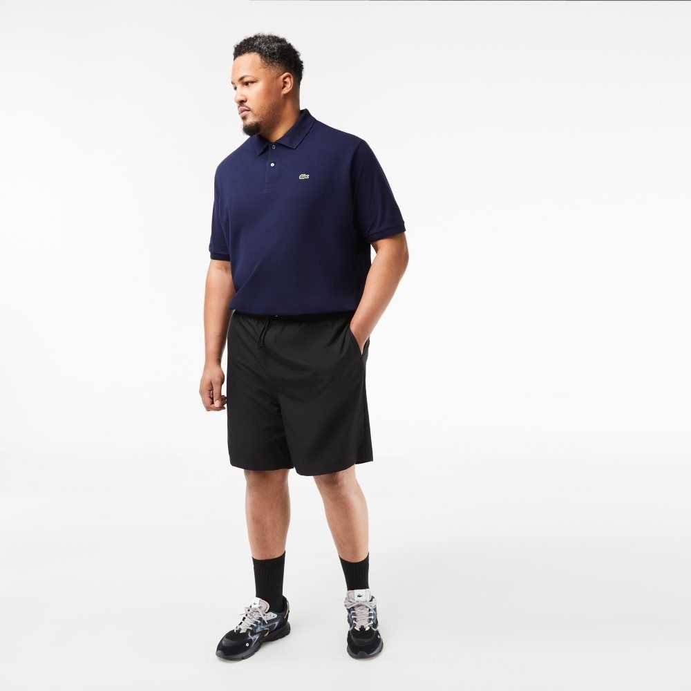 Black Lacoste SPORT Big Fit Jersey Lined Shorts | MTDAGH-109