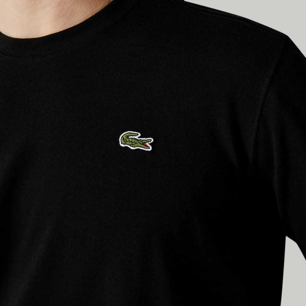 Black Lacoste SPORT Breathable T-Shirt | AKJIVH-940