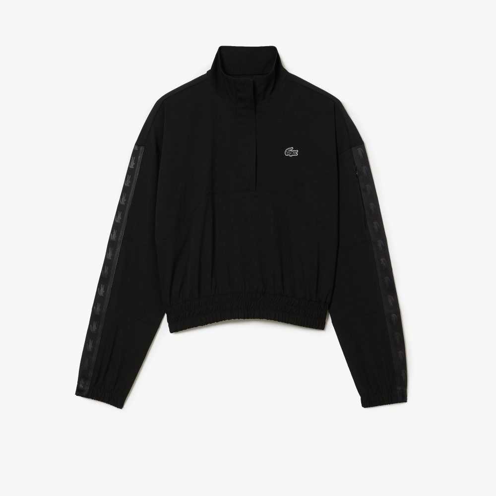 Black Lacoste SPORT Loose Fit Track Jacket | VGTZKF-245