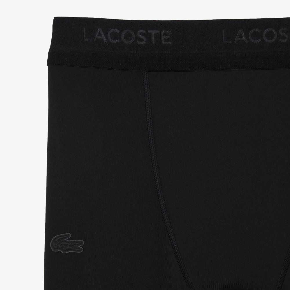 Black Lacoste SPORT Recycled Polyester Leggings | ONDUWP-019