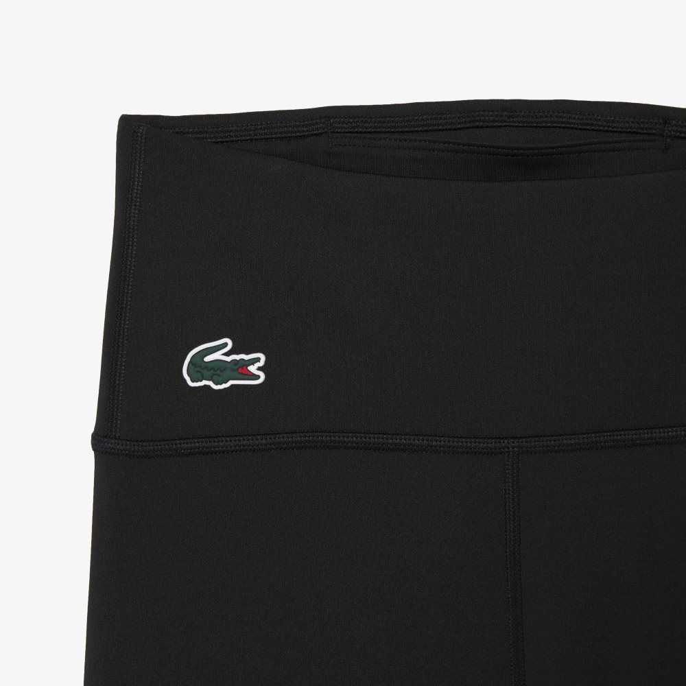 Black Lacoste SPORT Recycled Polyester Sculpting Leggings | FGPNEX-075