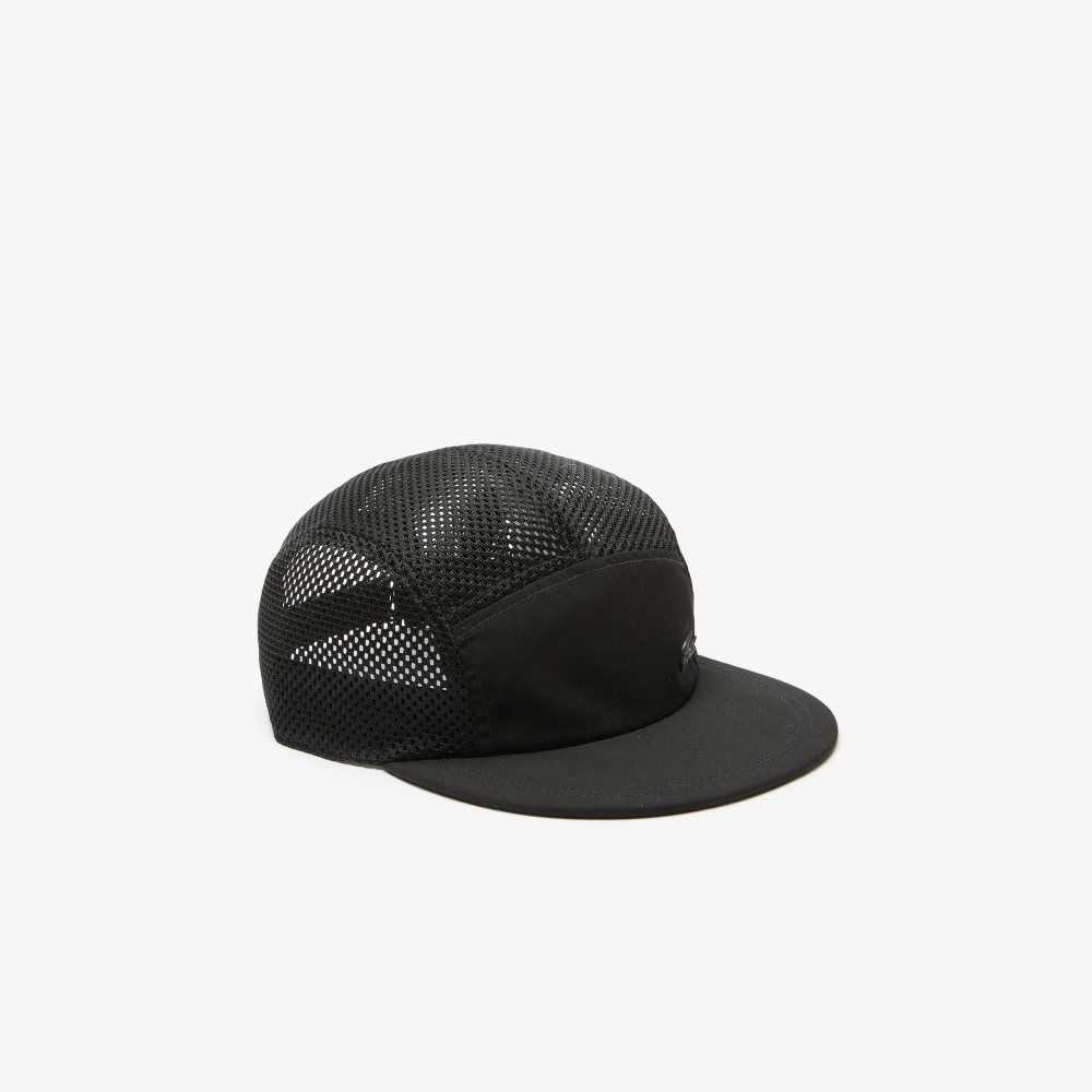 Black Lacoste Silicone Crocodile Cap | DJXMBN-461