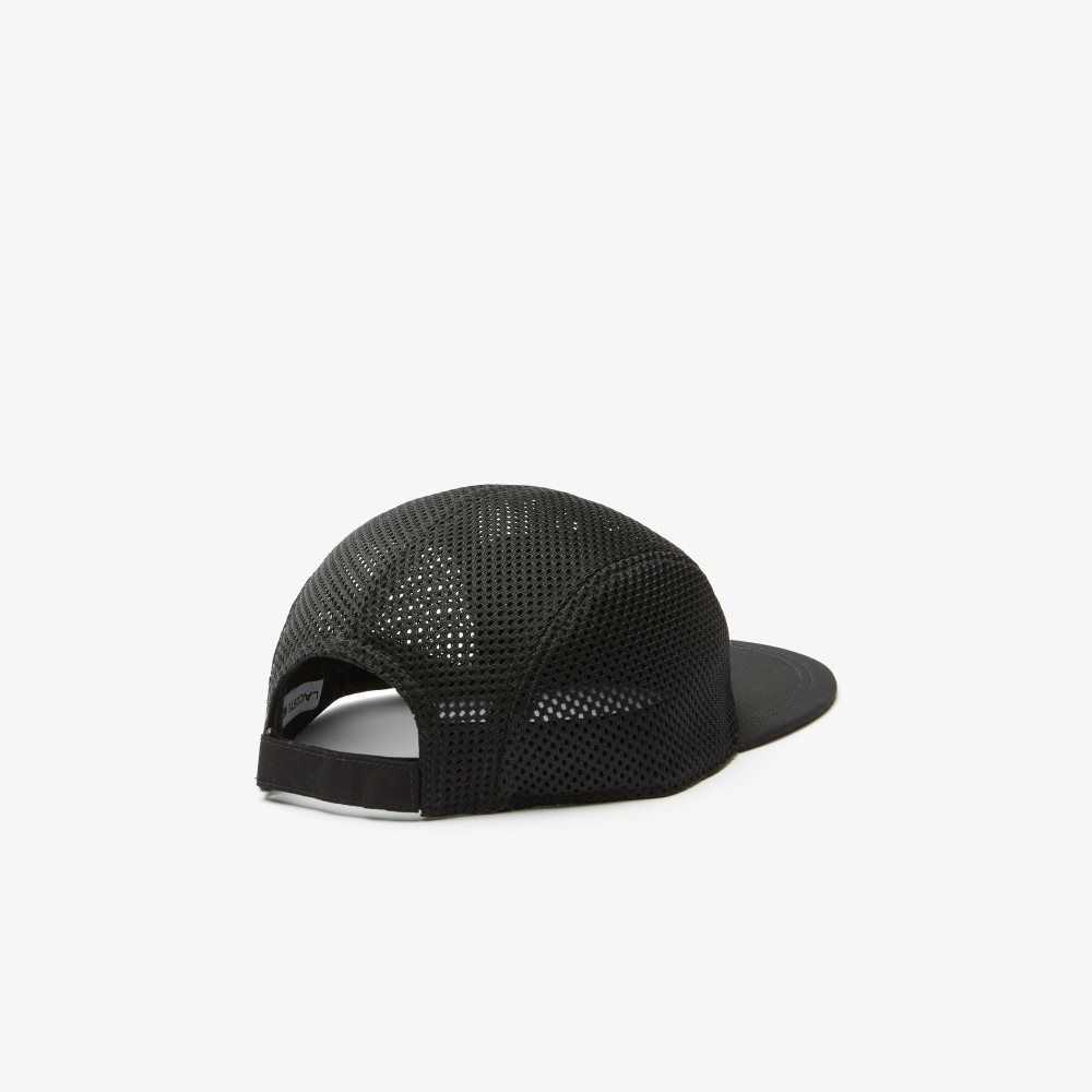 Black Lacoste Silicone Crocodile Cap | DJXMBN-461