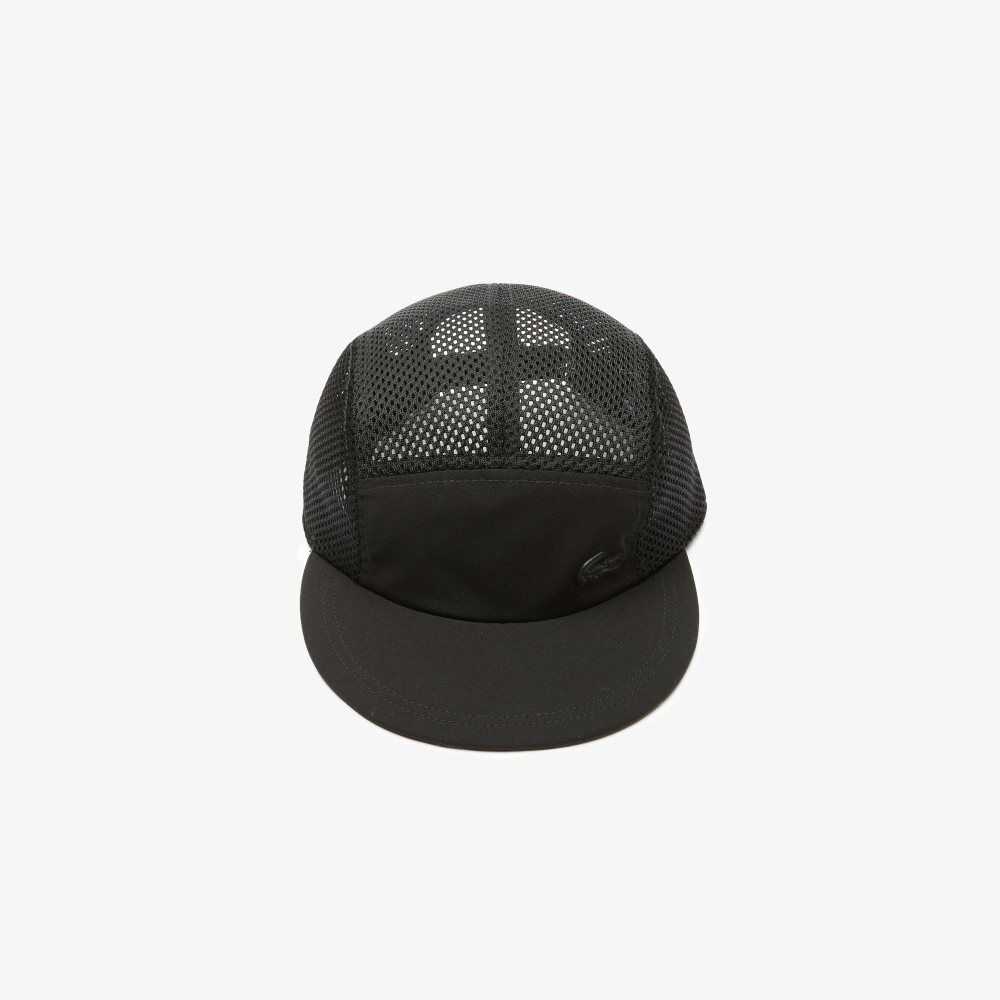 Black Lacoste Silicone Crocodile Cap | DJXMBN-461