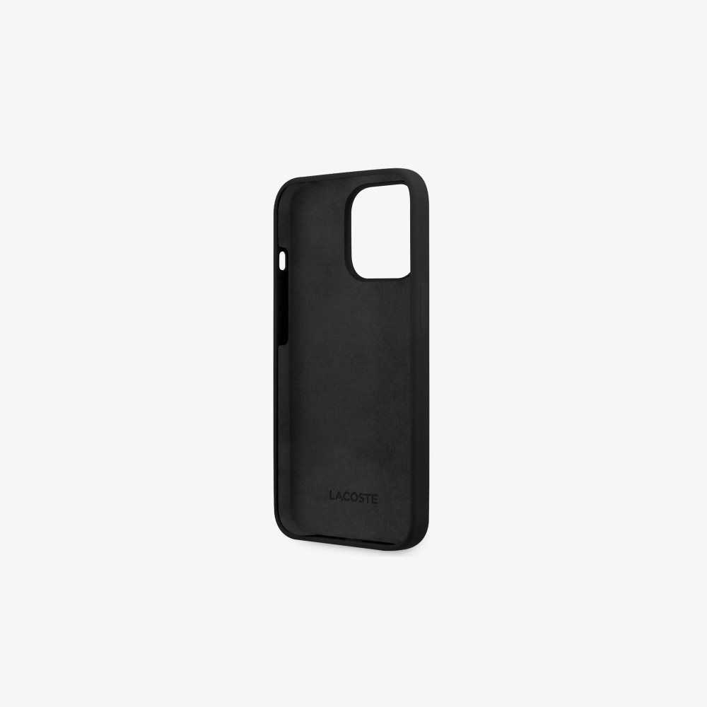 Black Lacoste Silicone iPhone 14 Pro Case | CEIFRA-317