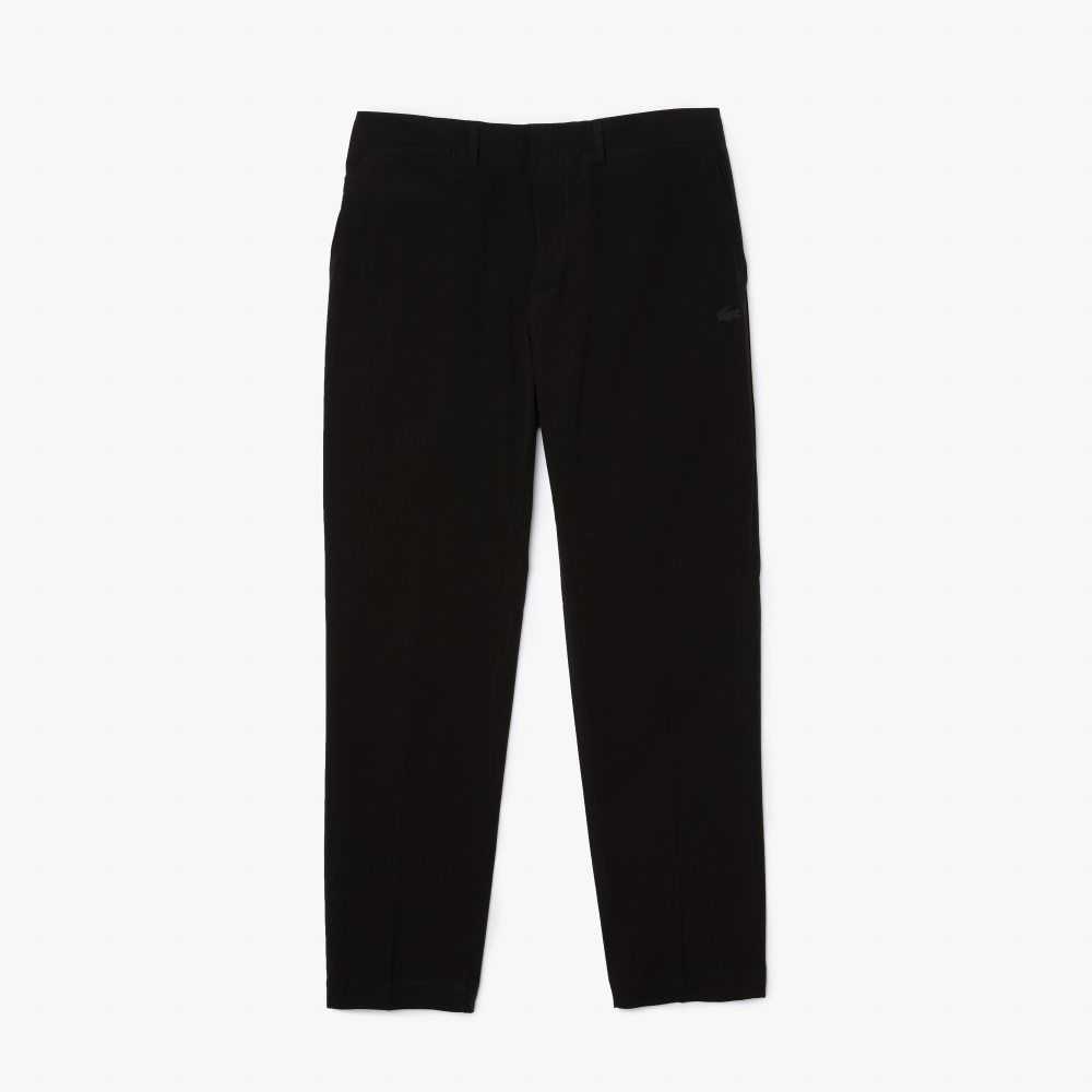 Black Lacoste Slim Fit Light Water-Resistant Chinos | HEMPNU-718