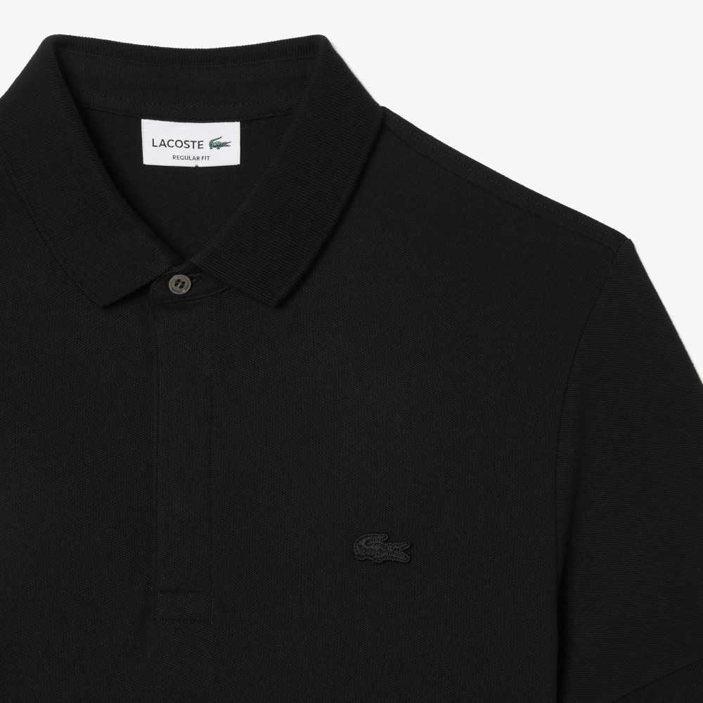 Black Lacoste Smart Paris Polo Stretch Cotton | GMEXDB-826