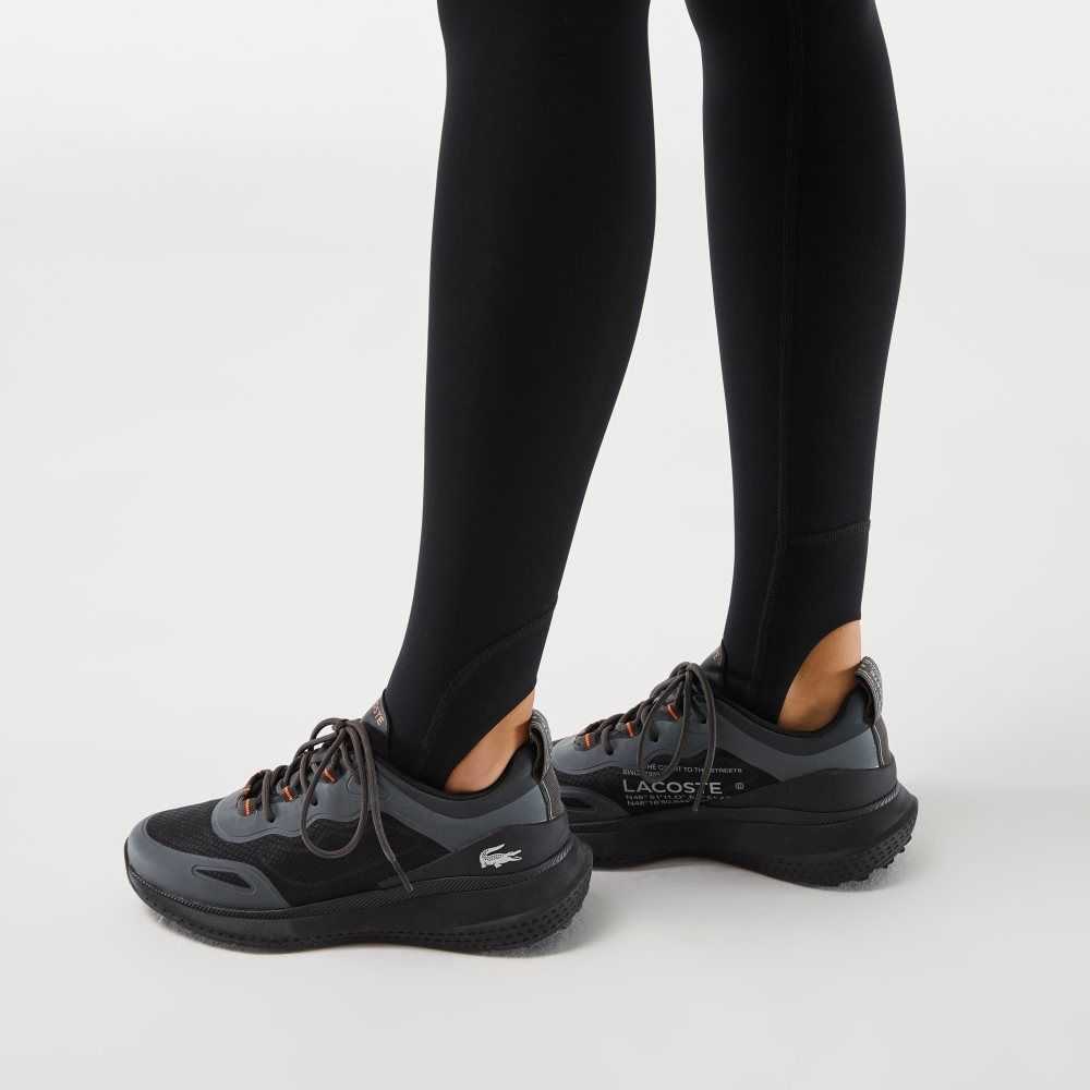 Black Lacoste Stirrup Leggings | QTZINL-169