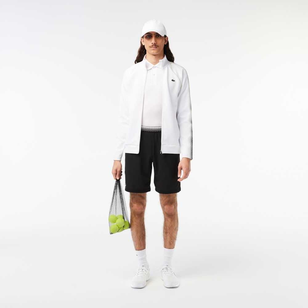 Black Lacoste Tennis x Daniil Medvedev Mesh Shorts | JOBXZK-967