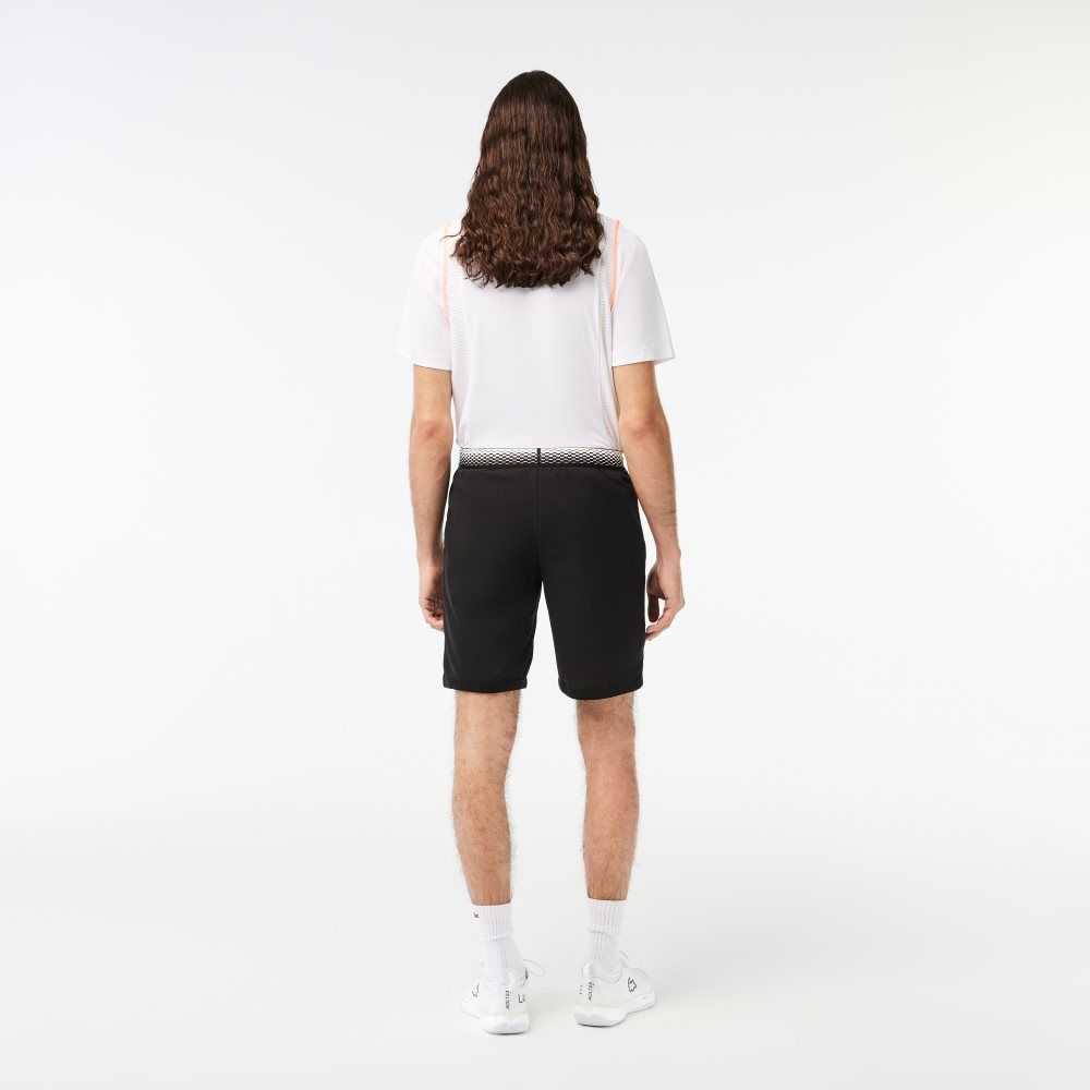 Black Lacoste Tennis x Daniil Medvedev Mesh Shorts | JOBXZK-967