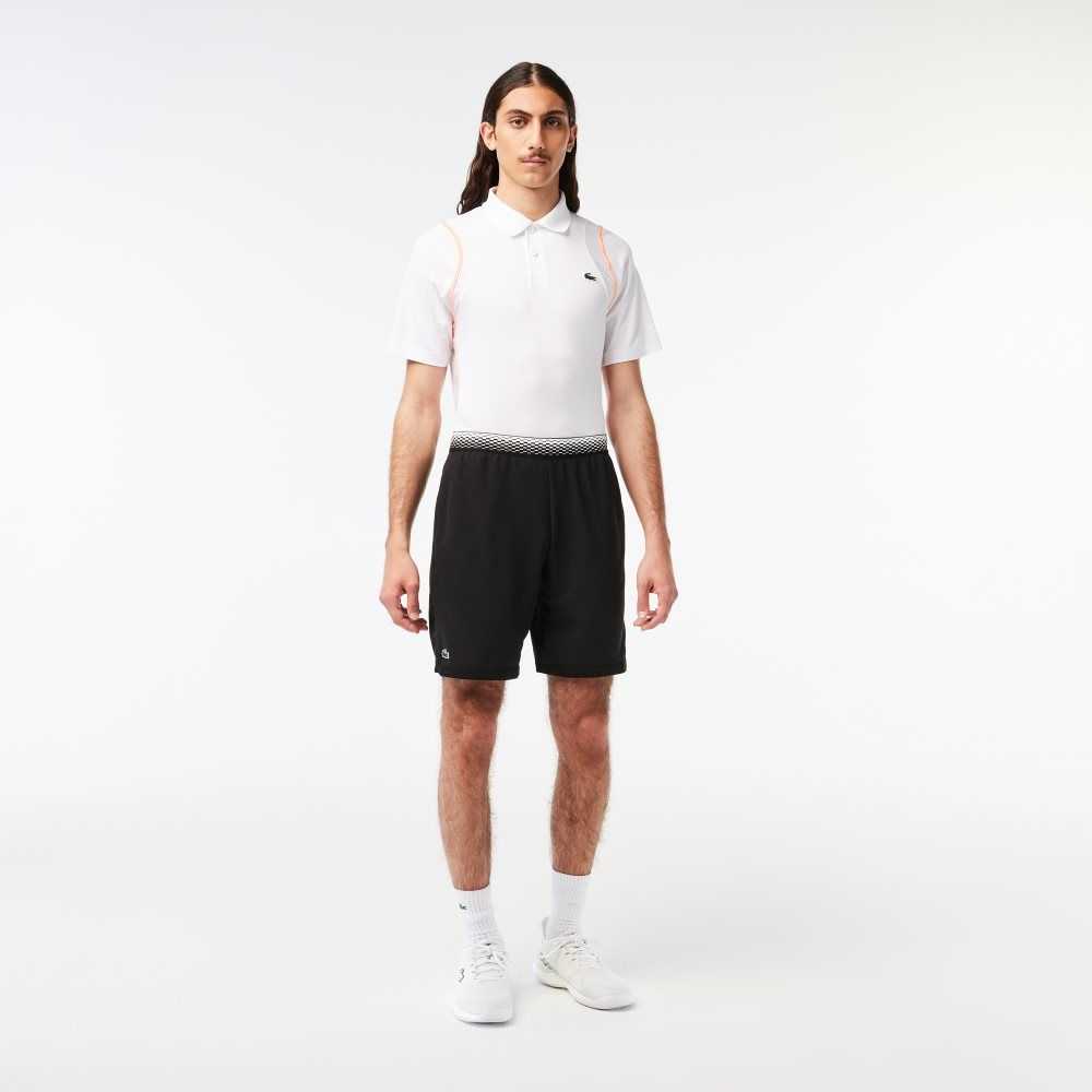 Black Lacoste Tennis x Daniil Medvedev Mesh Shorts | JOBXZK-967