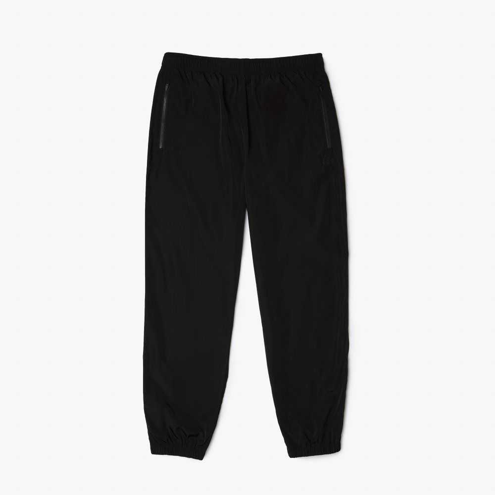 Black Lacoste Track Pants with GPS Coordinates | RGBZNE-948