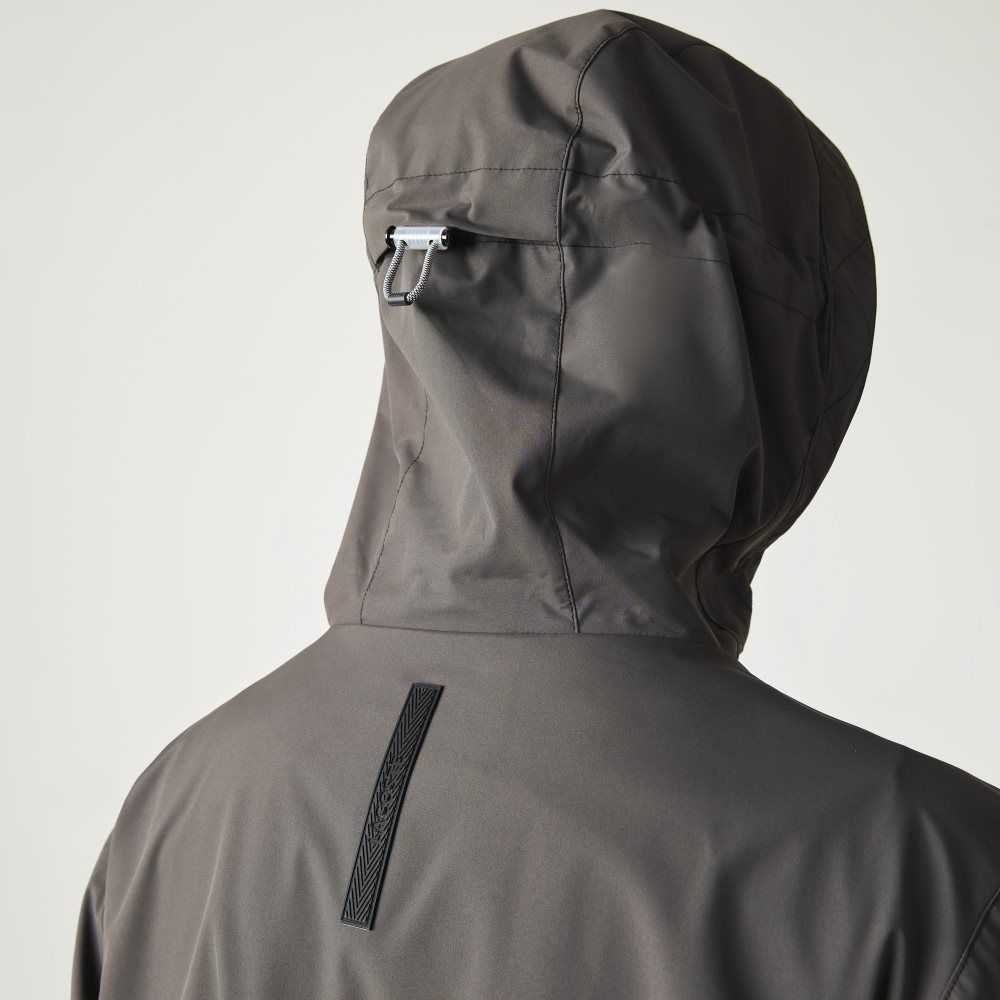 Black Lacoste Water-Repellent Parka | HFGBAV-710