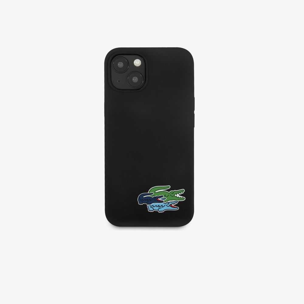 Black Lacoste silicone iPhone 14 Plus Case | FOVJZP-874