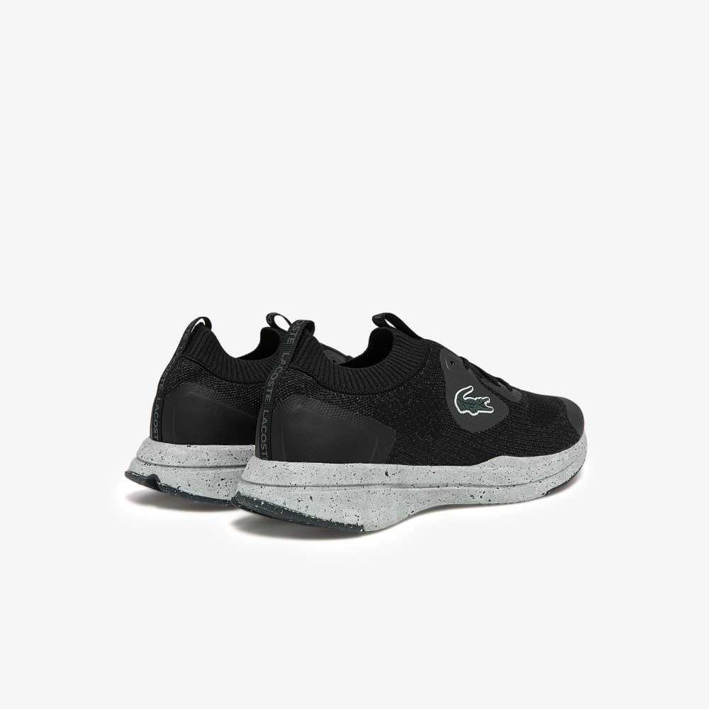 Black/Offwhite Lacoste Run Spin Eco Sneakers | JYNPZU-652