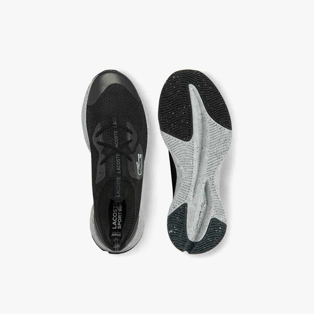 Black/Offwhite Lacoste Run Spin Eco Sneakers | JYNPZU-652