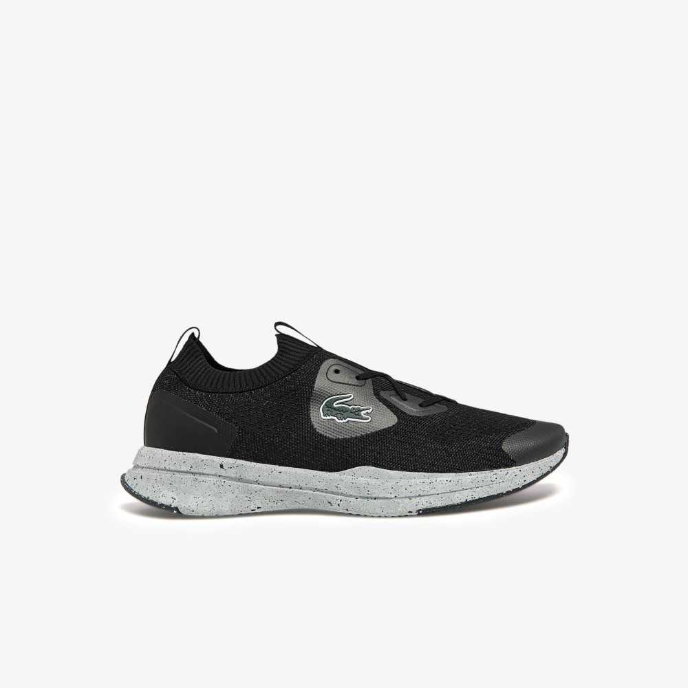 Black/Offwhite Lacoste Run Spin Eco Sneakers | JYNPZU-652