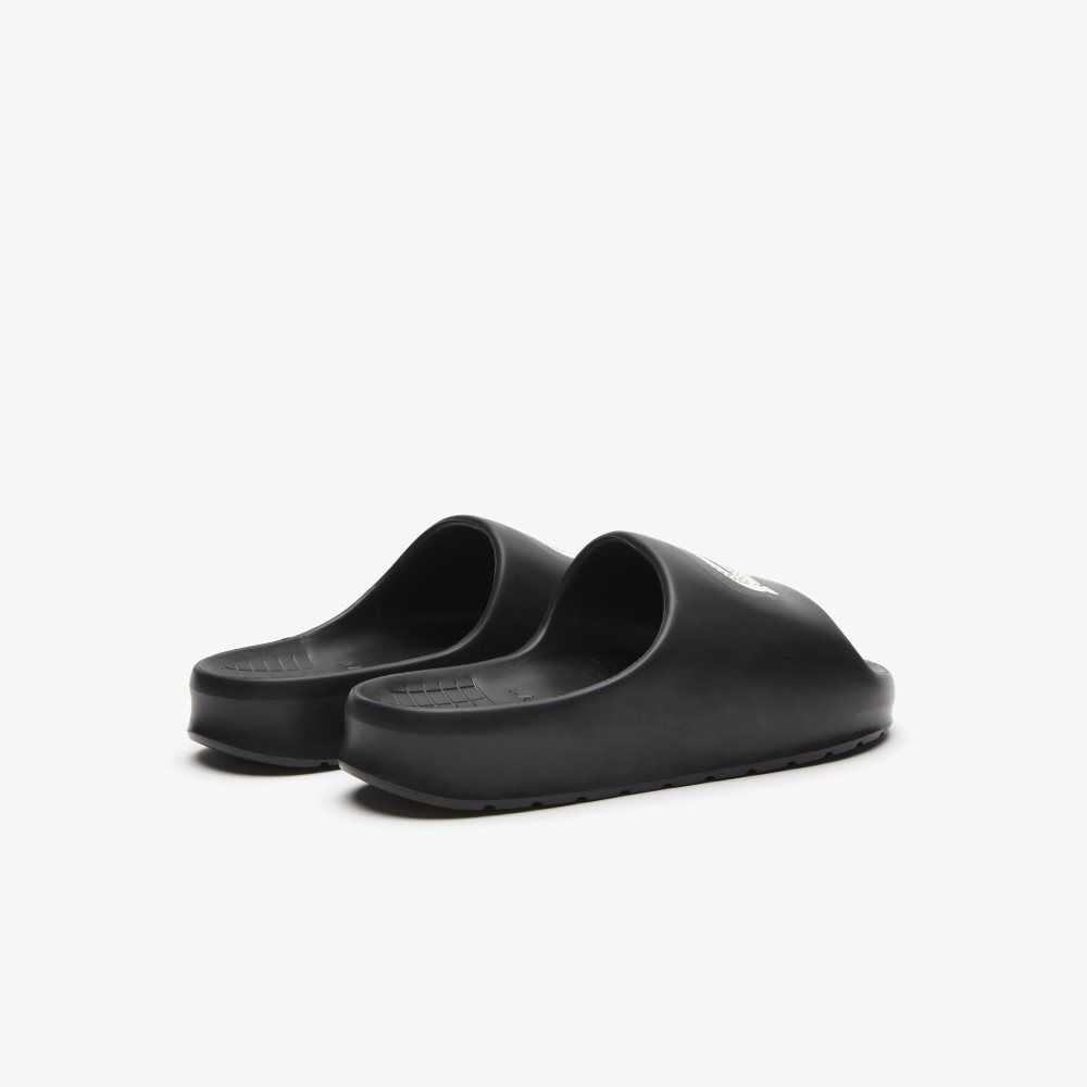 Black/Offwhite Lacoste Serve Slide 2.0 Evo Slides | OSYWGB-586