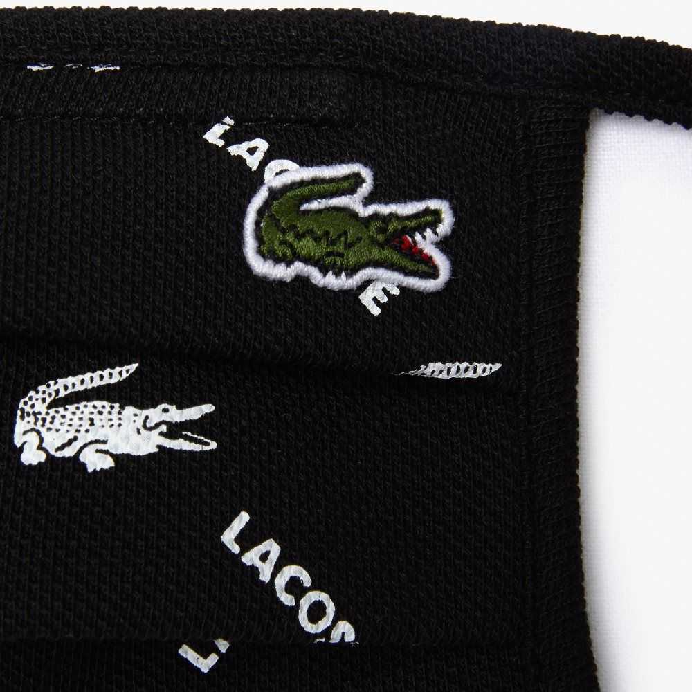 Black / White / Black / Green / White Lacoste L.12.12 Face Protection Adjustable Masks 3-Pack | AOKLTG-026