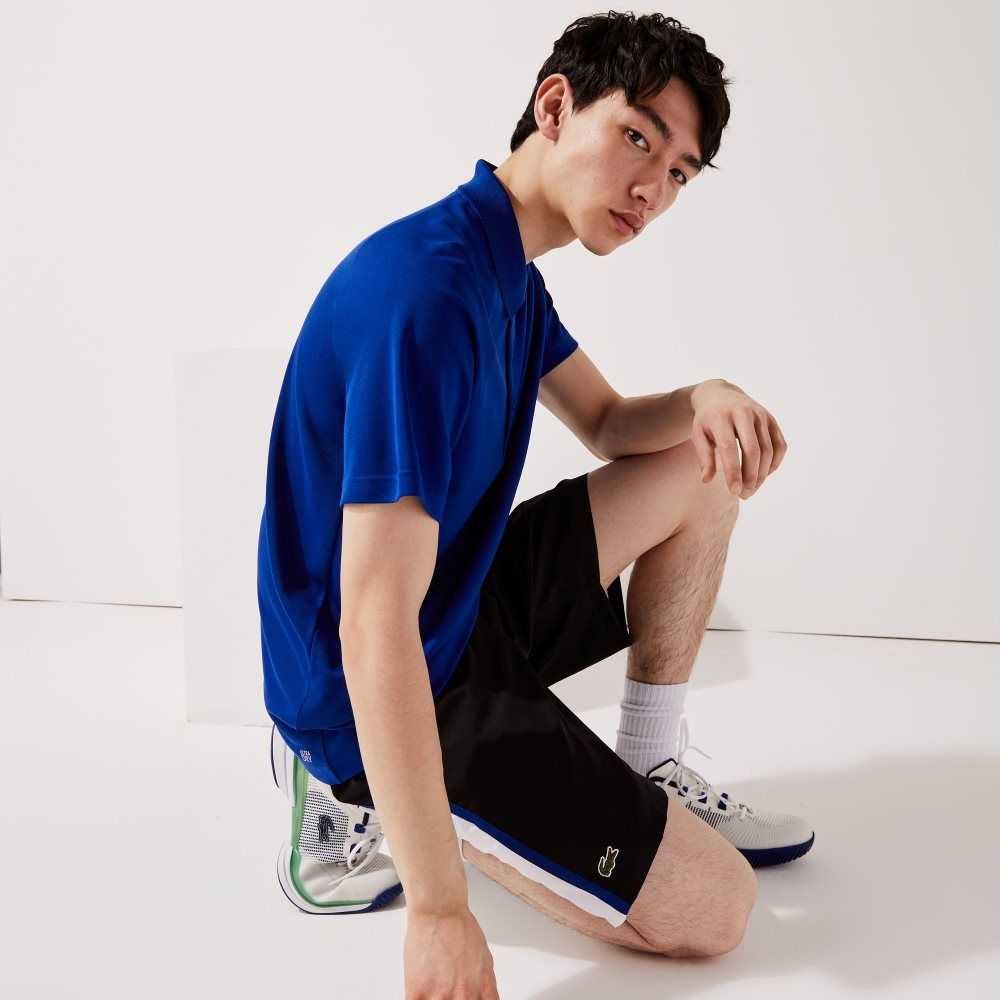 Black / White / Blue Lacoste SPORT Colorblock Panels Lightweight Shorts | YTWLBN-479