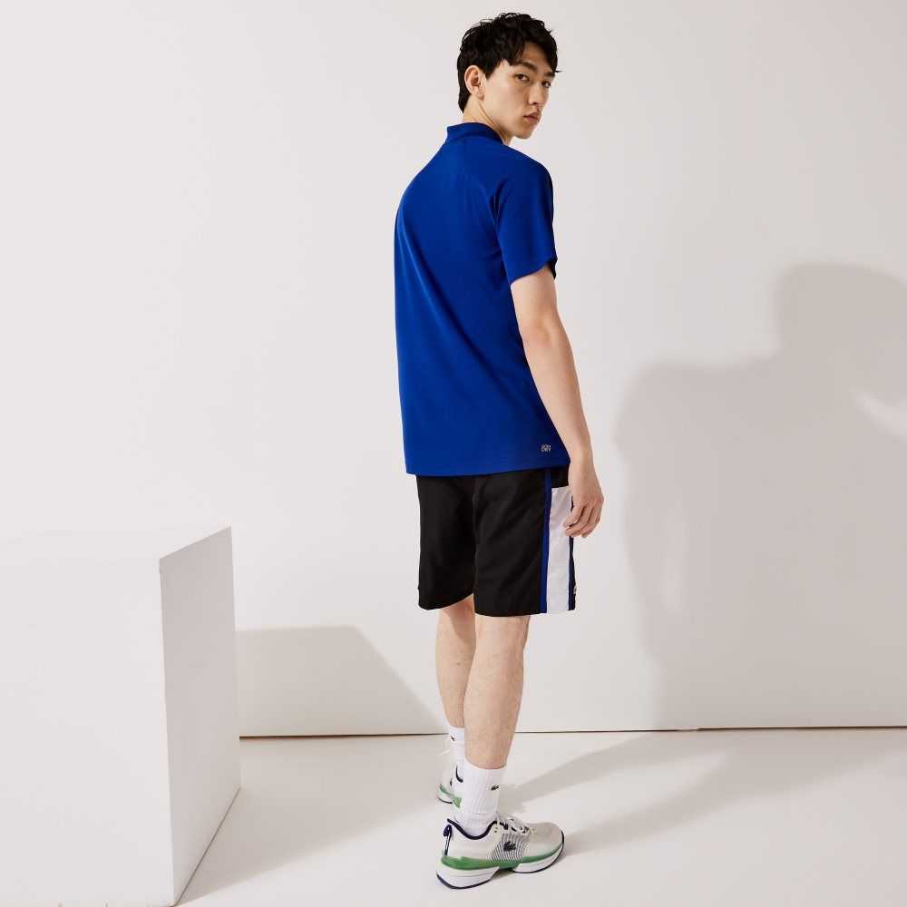 Black / White / Blue Lacoste SPORT Colorblock Panels Lightweight Shorts | YTWLBN-479