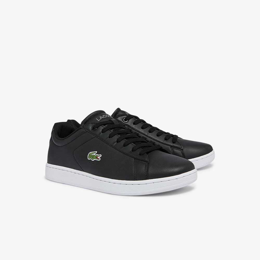 Black/White Lacoste Carnaby BL Leather Sneakers | GALPKR-580