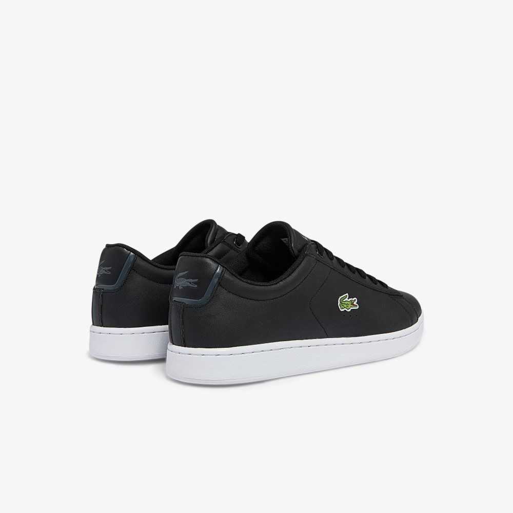 Black/White Lacoste Carnaby BL Leather Sneakers | GALPKR-580