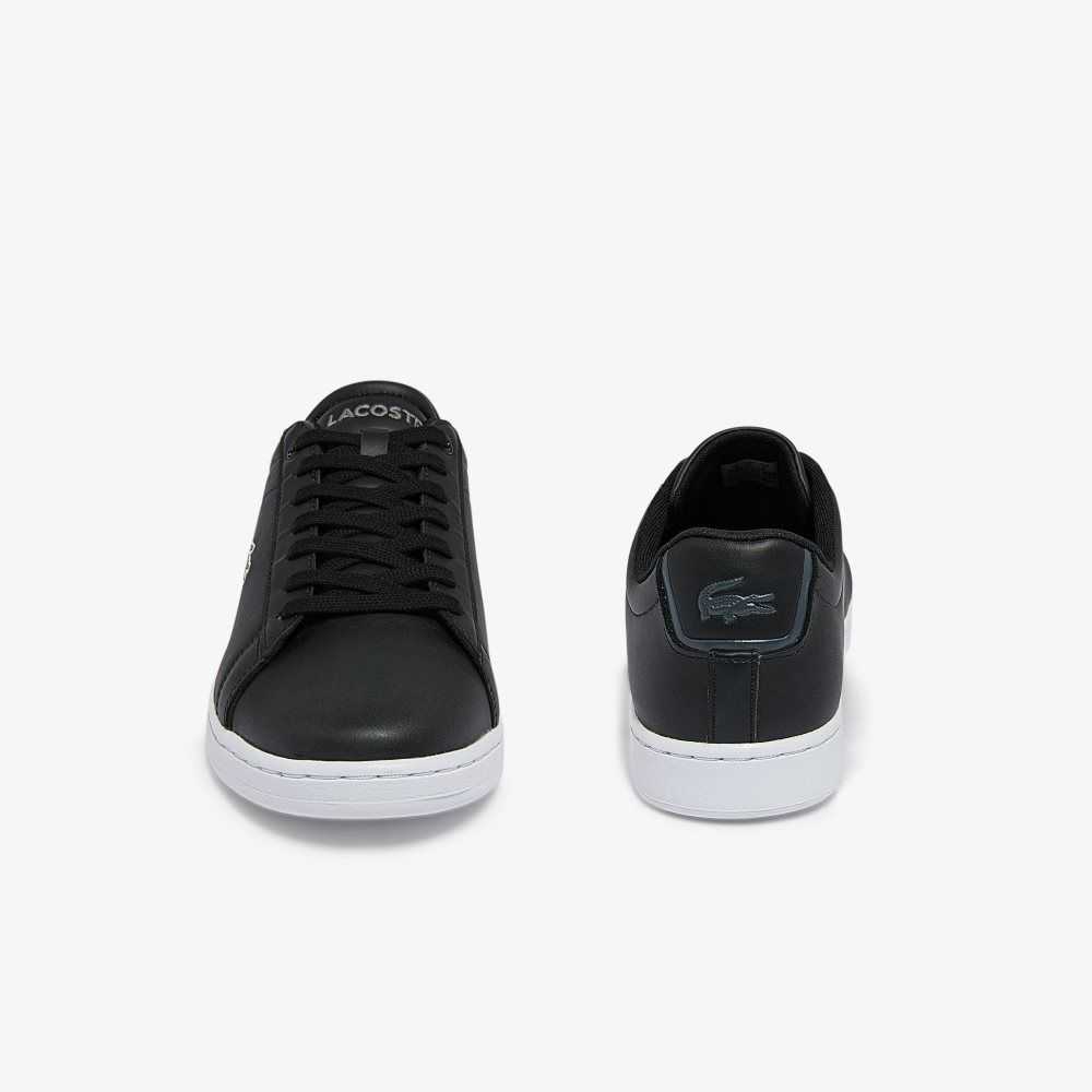 Black/White Lacoste Carnaby BL Leather Sneakers | GALPKR-580