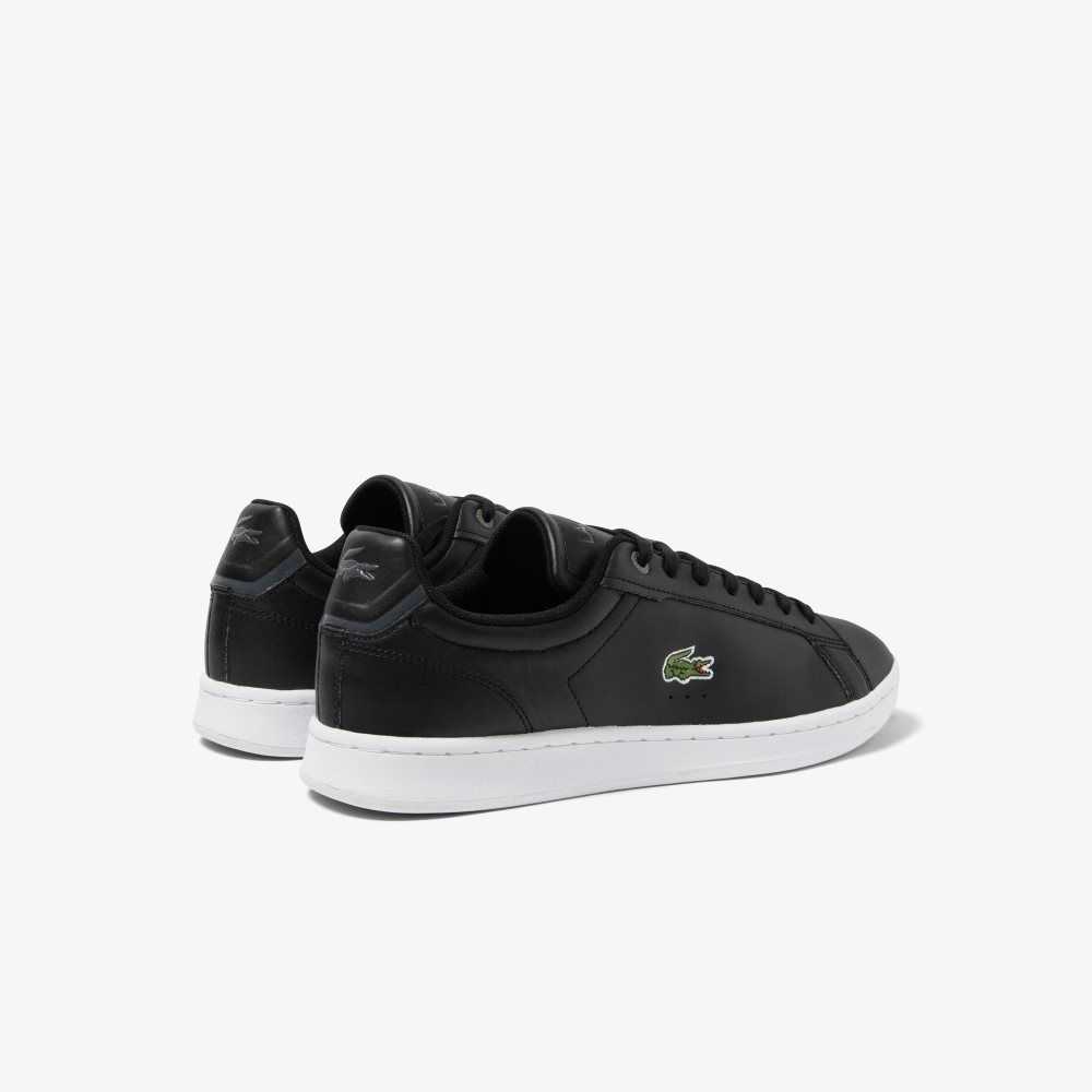 Black/White Lacoste Carnaby Pro BL Leather Tonal Sneakers | STQLCZ-981