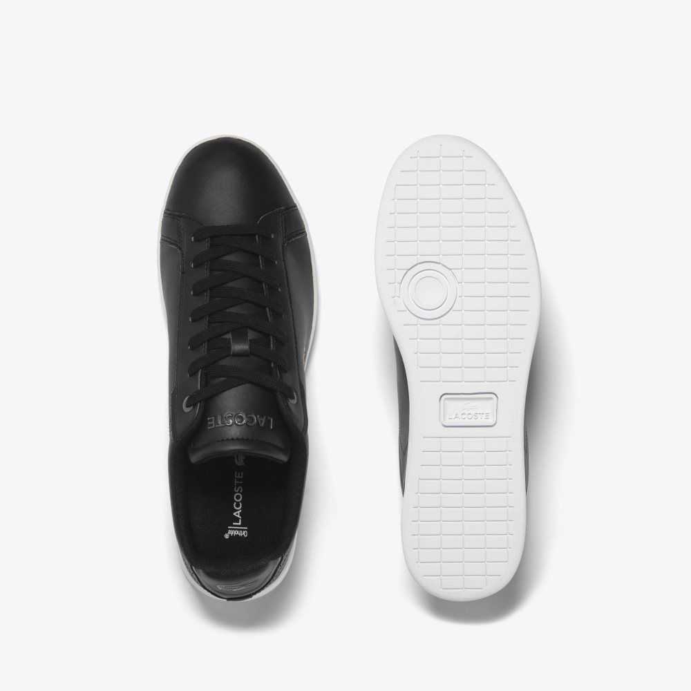 Black/White Lacoste Carnaby Pro BL Leather Tonal Sneakers | STQLCZ-981